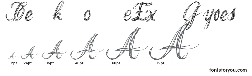 ThankYouDrfExtraGlyphs Font Sizes