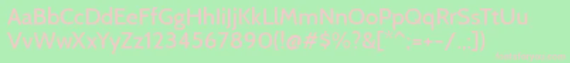 CabinMedium Font – Pink Fonts on Green Background