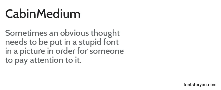 CabinMedium Font