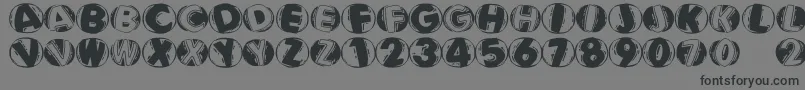 Linocapsbr Font – Black Fonts on Gray Background