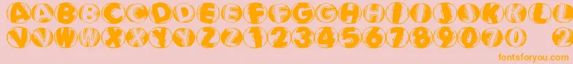 Linocapsbr Font – Orange Fonts on Pink Background