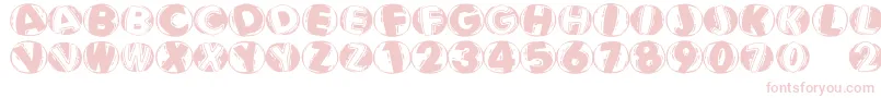 Czcionka Linocapsbr – różowe czcionki na białym tle
