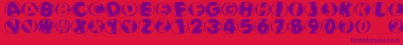 Linocapsbr Font – Purple Fonts on Red Background