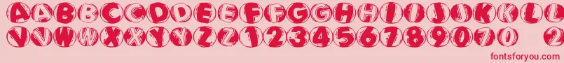 Linocapsbr Font – Red Fonts on Pink Background