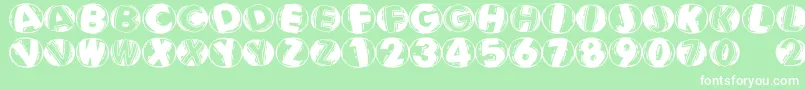 Linocapsbr Font – White Fonts on Green Background