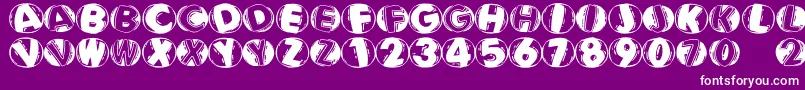 Linocapsbr Font – White Fonts on Purple Background