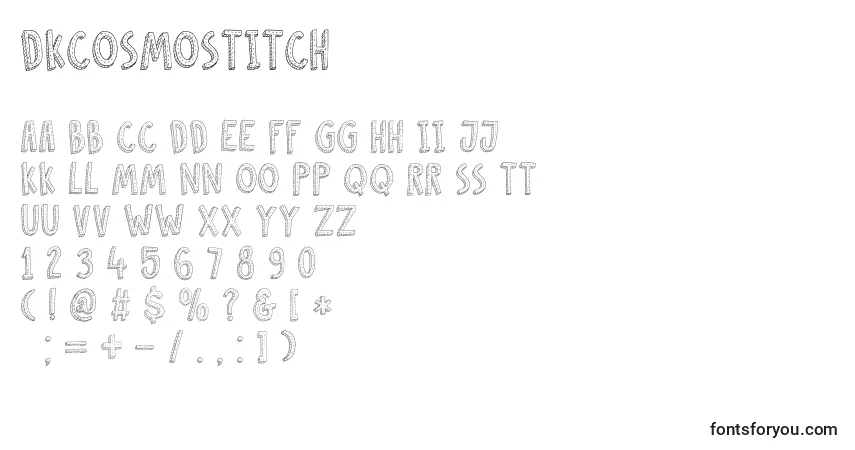 Шрифт DkCosmoStitch – алфавит, цифры, специальные символы