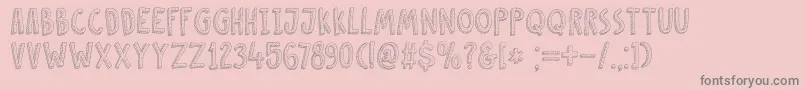 fuente DkCosmoStitch – Fuentes Grises Sobre Fondo Rosa
