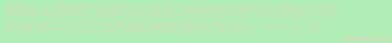 DkCosmoStitch Font – Pink Fonts on Green Background