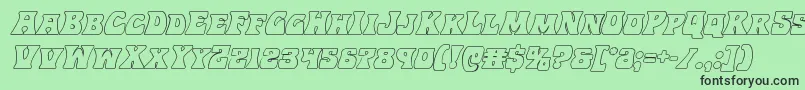 Hippocketoutital Font – Black Fonts on Green Background