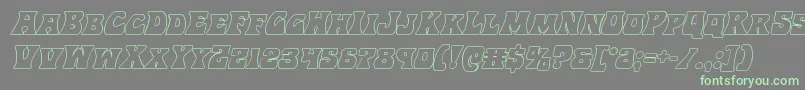 Hippocketoutital Font – Green Fonts on Gray Background