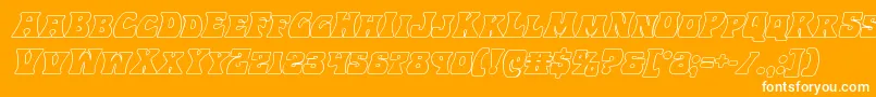 Hippocketoutital Font – White Fonts on Orange Background