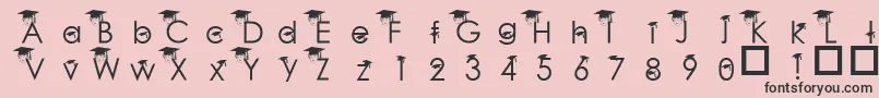 BabyGeniuses-Schriftart – Schwarze Schriften auf rosa Hintergrund