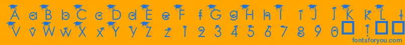 BabyGeniuses Font – Blue Fonts on Orange Background