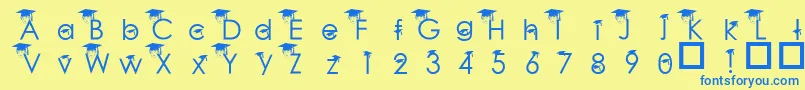 BabyGeniuses Font – Blue Fonts on Yellow Background