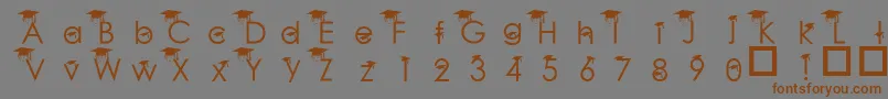 BabyGeniuses Font – Brown Fonts on Gray Background