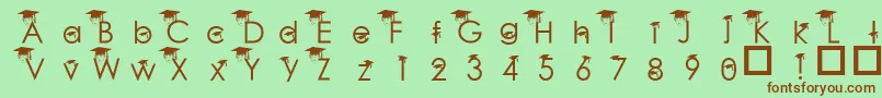 BabyGeniuses Font – Brown Fonts on Green Background