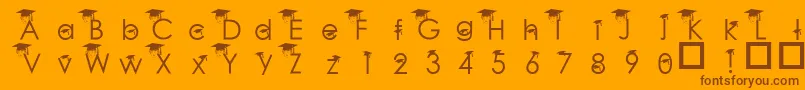 BabyGeniuses Font – Brown Fonts on Orange Background
