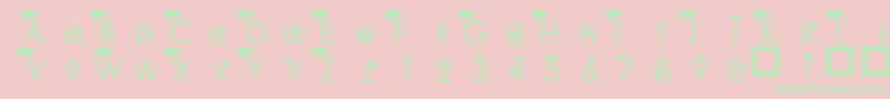 BabyGeniuses Font – Green Fonts on Pink Background