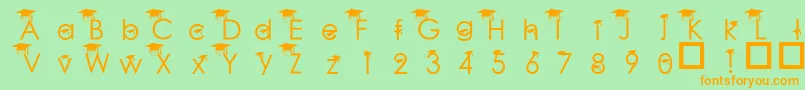 BabyGeniuses Font – Orange Fonts on Green Background