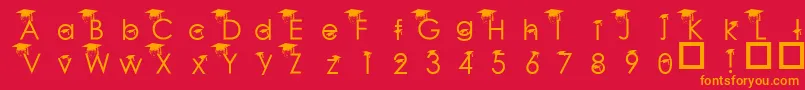 fuente BabyGeniuses – Fuentes Naranjas Sobre Fondo Rojo