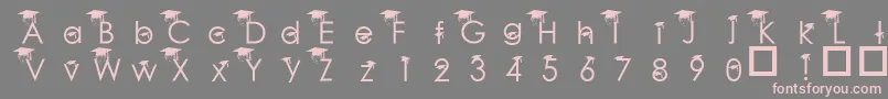 フォントBabyGeniuses – 灰色の背景にピンクのフォント