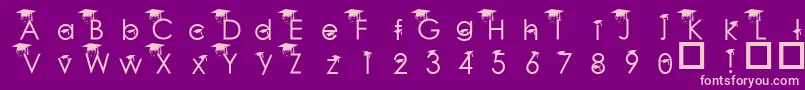 Fonte BabyGeniuses – fontes rosa em um fundo violeta
