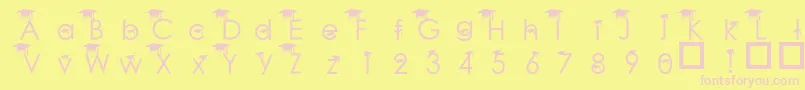 フォントBabyGeniuses – ピンクのフォント、黄色の背景