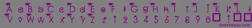 フォントBabyGeniuses – 紫色のフォント、灰色の背景