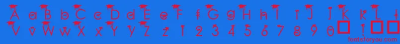 フォントBabyGeniuses – 赤い文字の青い背景