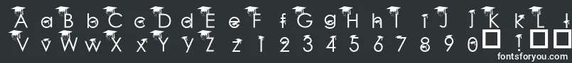 BabyGeniuses-fontti – valkoiset fontit mustalla taustalla