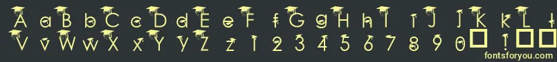 フォントBabyGeniuses – 黒い背景に黄色の文字