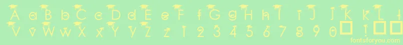 BabyGeniuses Font – Yellow Fonts on Green Background