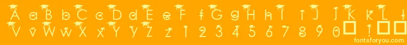 BabyGeniuses Font – Yellow Fonts on Orange Background