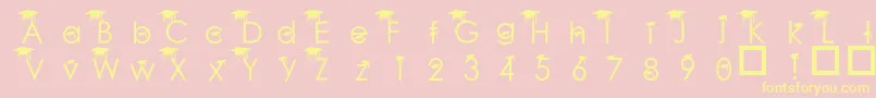 BabyGeniuses Font – Yellow Fonts on Pink Background