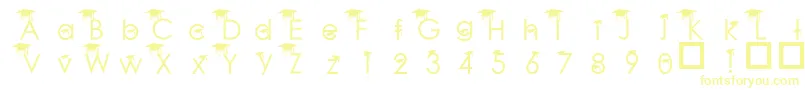 BabyGeniuses Font – Yellow Fonts on White Background