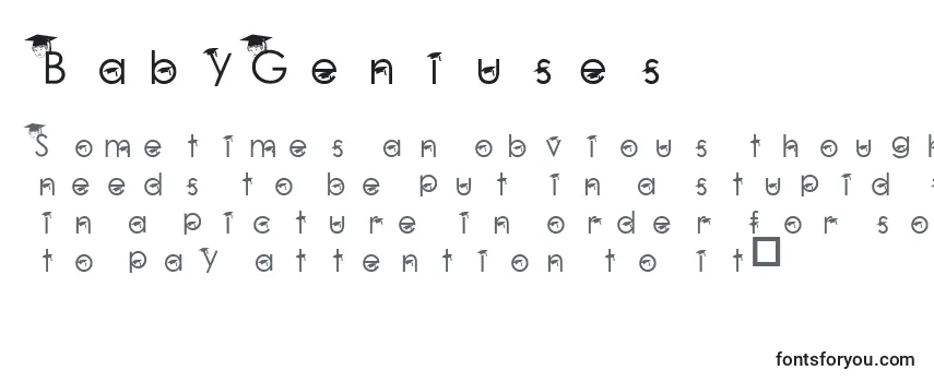 Review of the BabyGeniuses Font