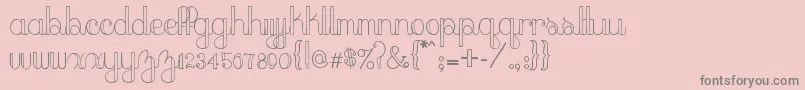 PeachSundress Font – Gray Fonts on Pink Background