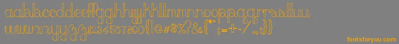 PeachSundress Font – Orange Fonts on Gray Background