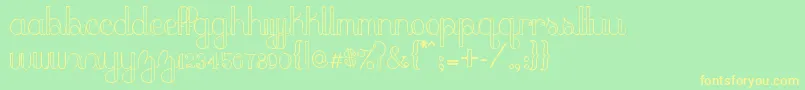 PeachSundress Font – Yellow Fonts on Green Background