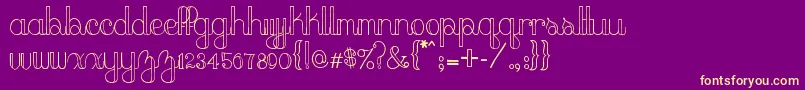 PeachSundress Font – Yellow Fonts on Purple Background