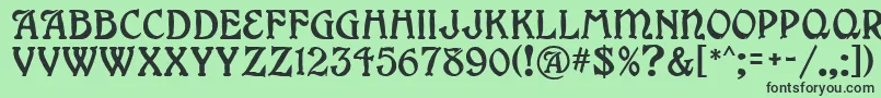 GrangeMf Font – Black Fonts on Green Background