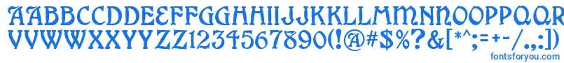GrangeMf Font – Blue Fonts on White Background