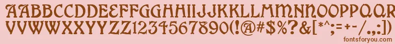 GrangeMf Font – Brown Fonts on Pink Background