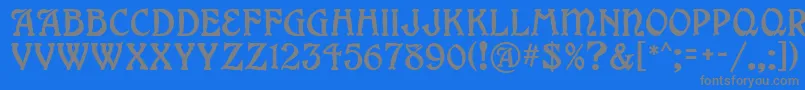 GrangeMf Font – Gray Fonts on Blue Background
