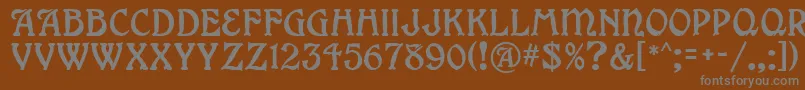 GrangeMf Font – Gray Fonts on Brown Background