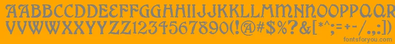 GrangeMf Font – Gray Fonts on Orange Background