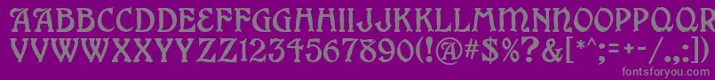 GrangeMf Font – Gray Fonts on Purple Background