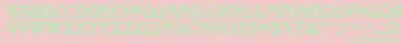 GrangeMf Font – Green Fonts on Pink Background