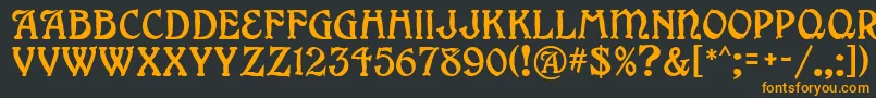 GrangeMf Font – Orange Fonts on Black Background